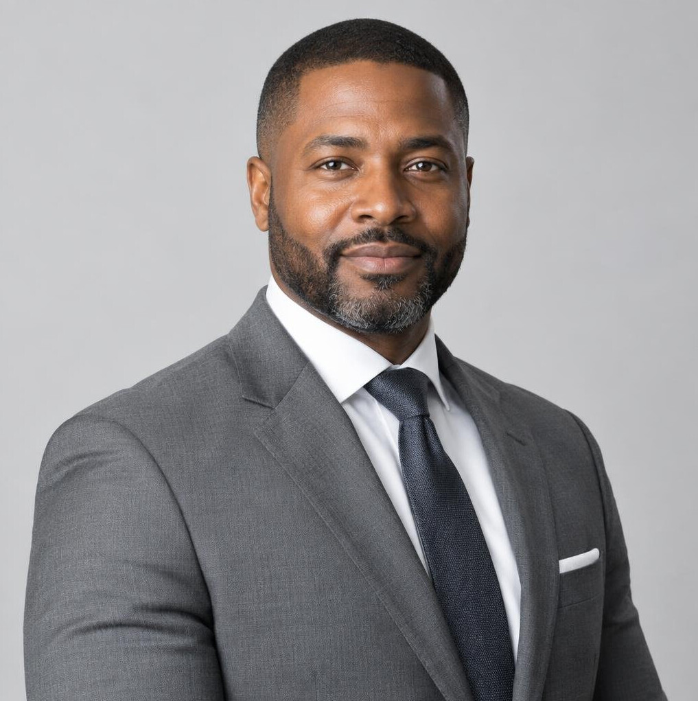 Studio portrait of a businessman of African descent in his 40s