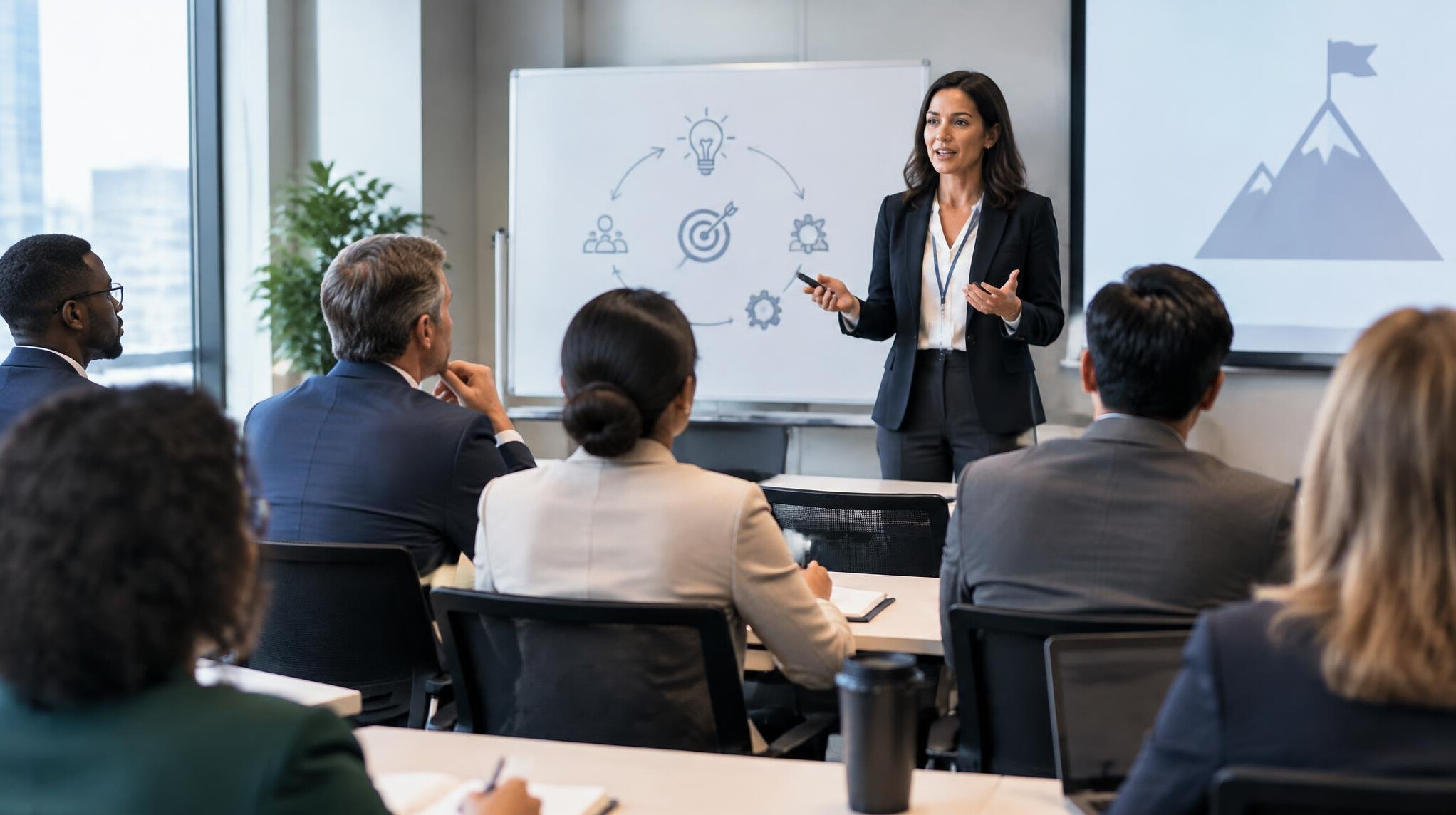 executives in classroom