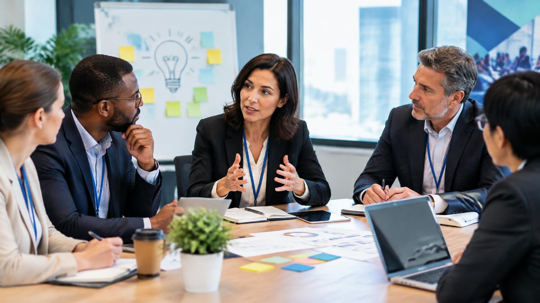 business executives in discussion