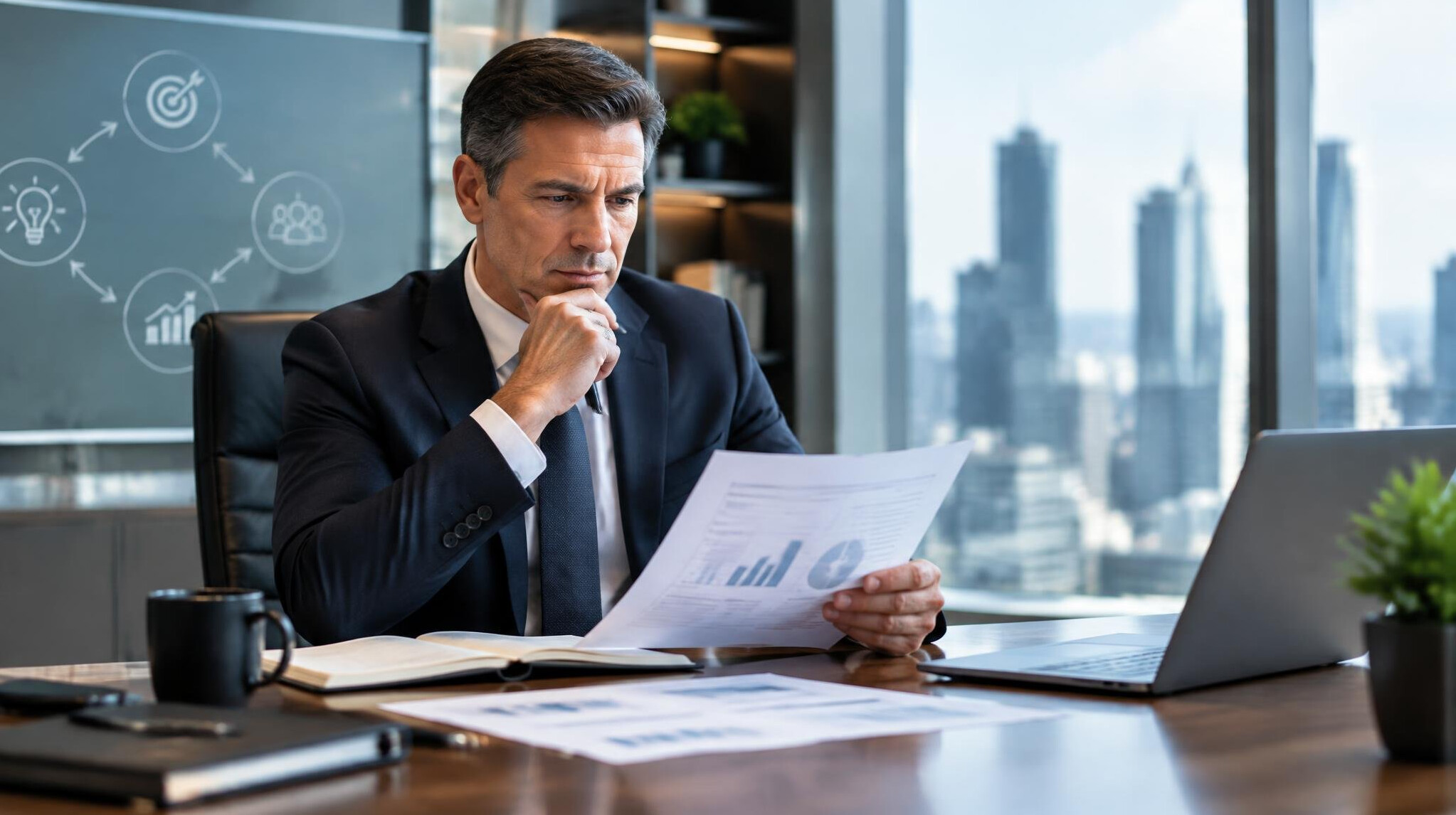 business executive thinking