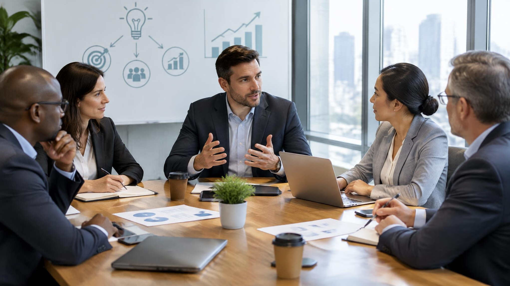 business leaders in meeting